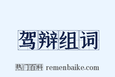 驾辩组词是什么意思的图片